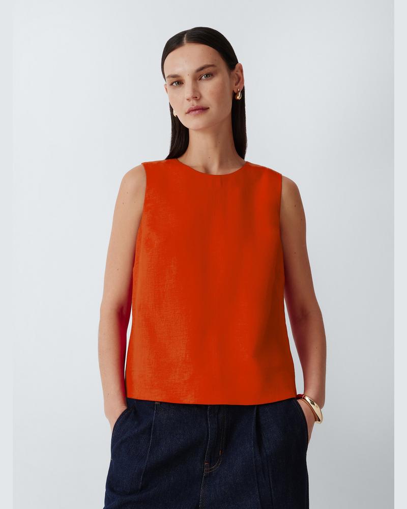 John Lewis Linen Sleeveless Shell Top